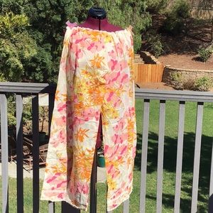 Wendy Gelz 100% cotton with delicate lace trim lounge pants.  Sz XL 22 1/2 x 41